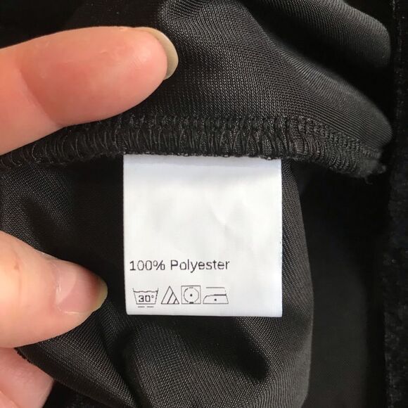 Shein Romantic Gothic Lace Trim and Pearls Velvet Long Sleeve Top Black Sz M (6) - Picture 12 of 14